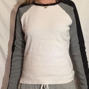 Black, Grey, White Long Sleeve